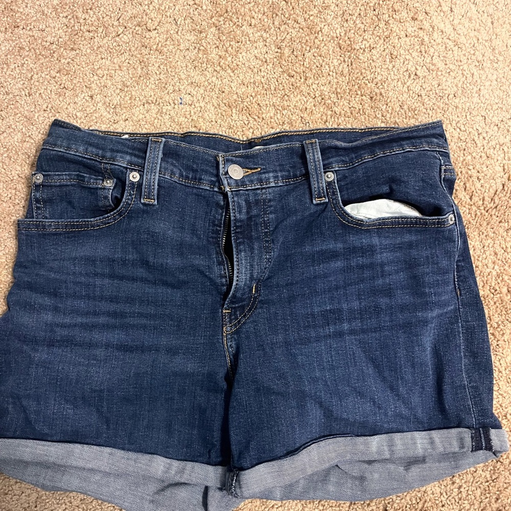Levi Mid Length Denim Shorts 31 stretch